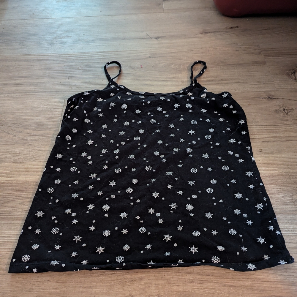 Elegant Black Starry Women's Tank Top